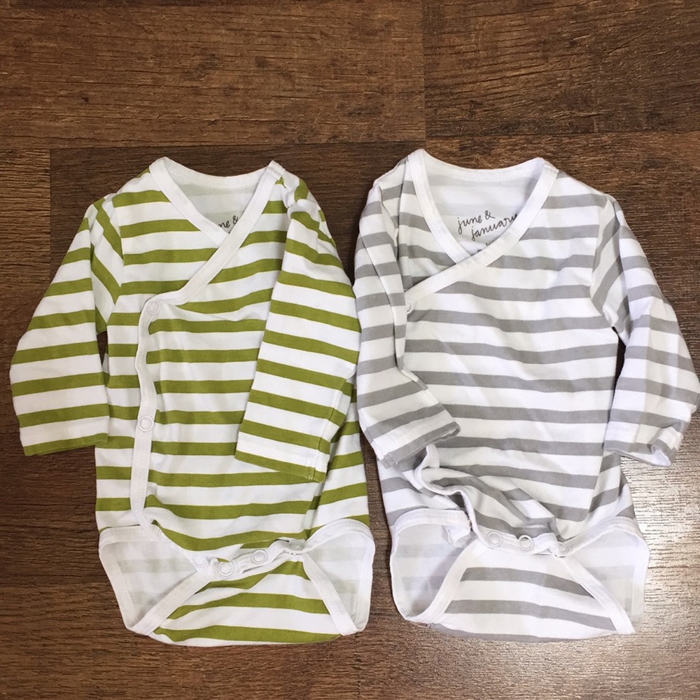 June & January Set of Two Side Snap Bodysuits